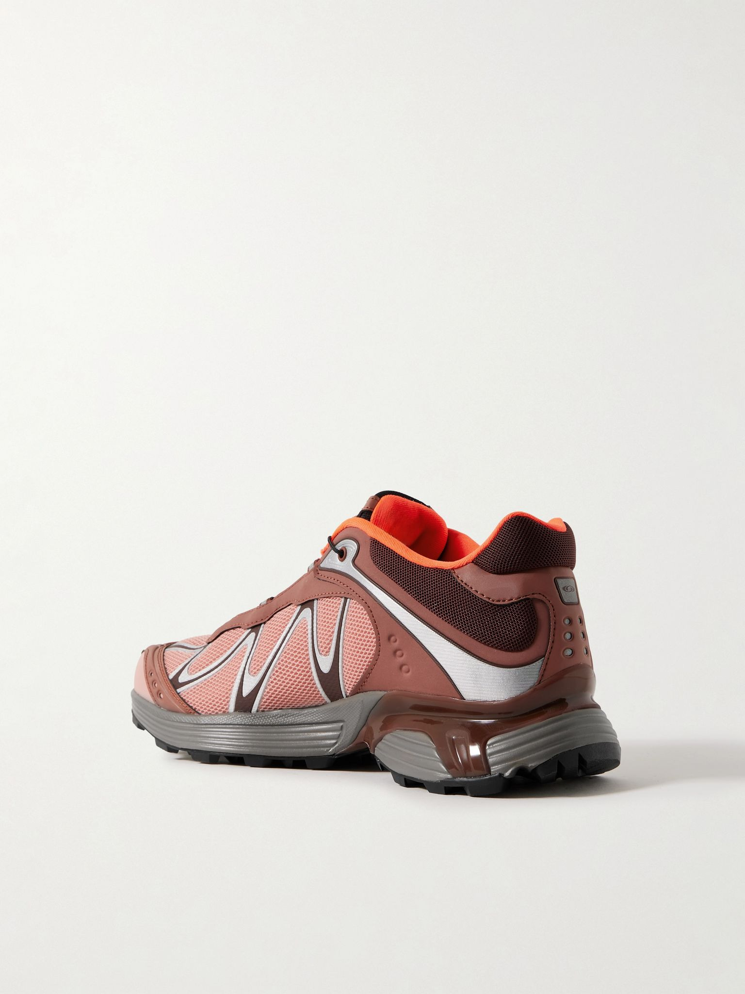 XT-WHISPER Rubber-Trimmed Mesh Sneakers Orange - 4