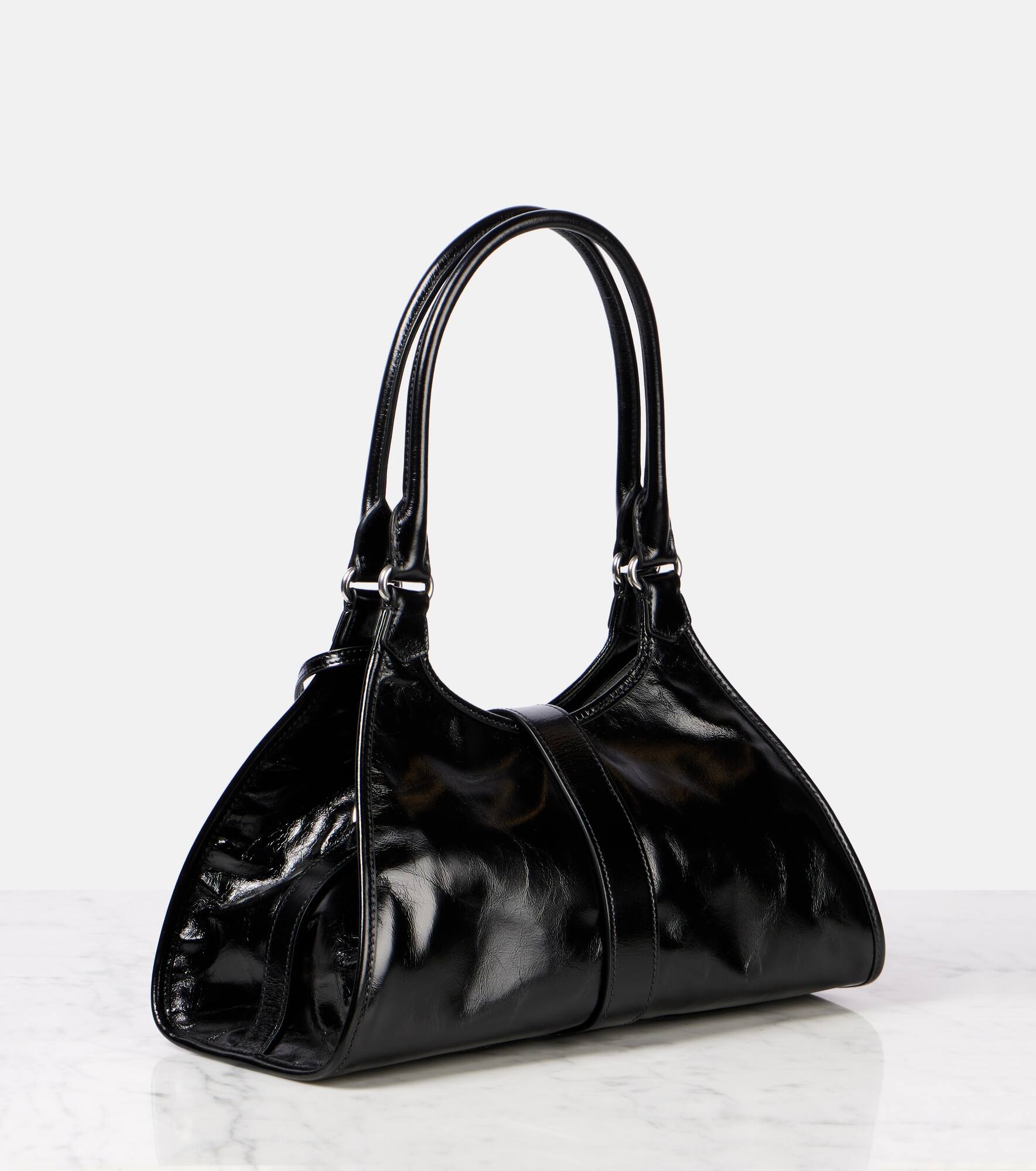 Medium leather shoulder bag - 4