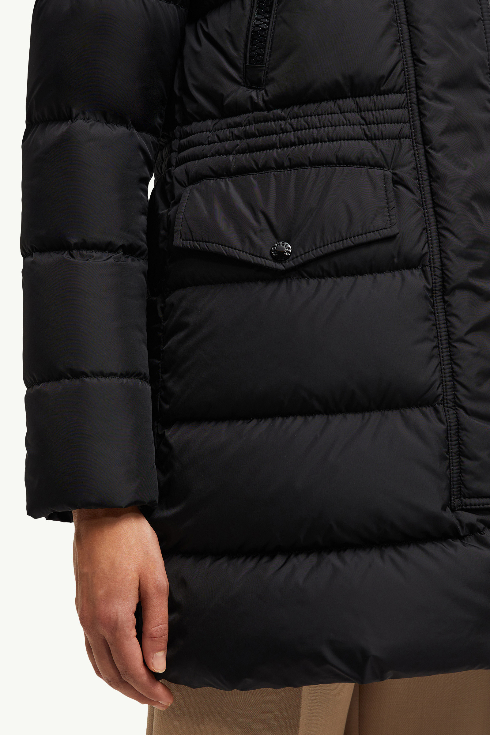 Aphroti Hooded Shearling-Trimmed Long Down Jacket - 6