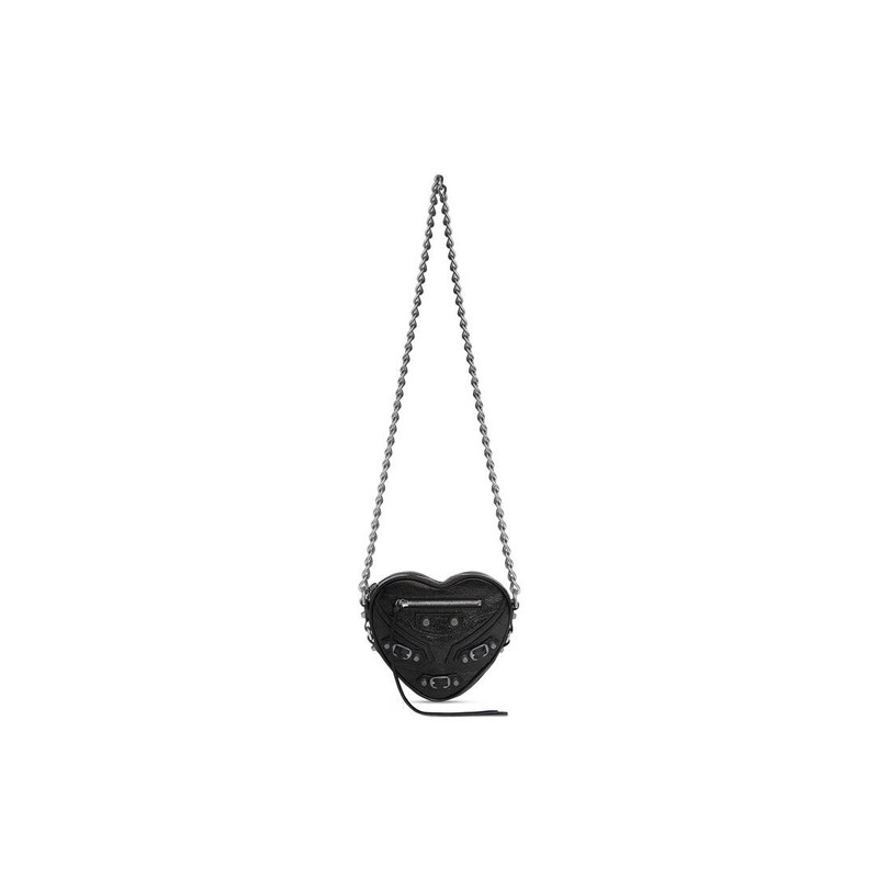 Women's Le Cagole Heart Mini Bag  in Black 1