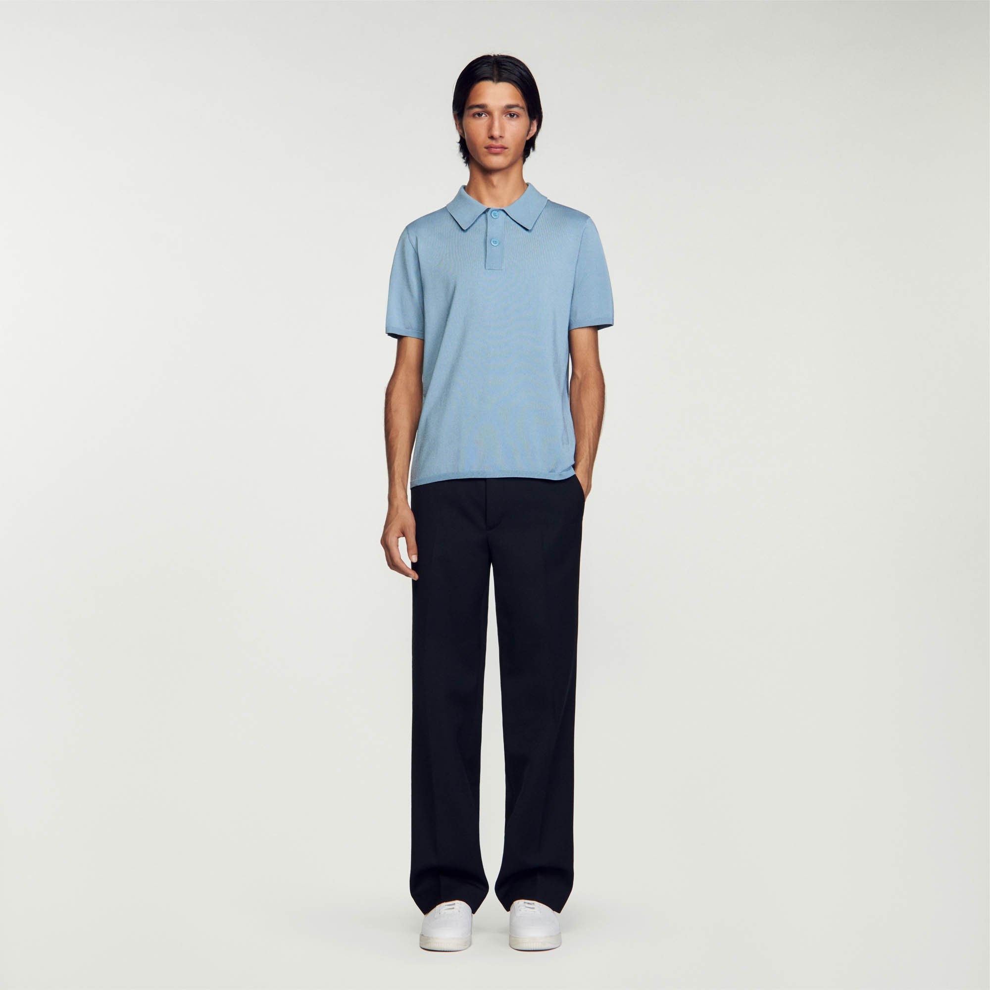 Short-sleeve knitted polo shirt - 2