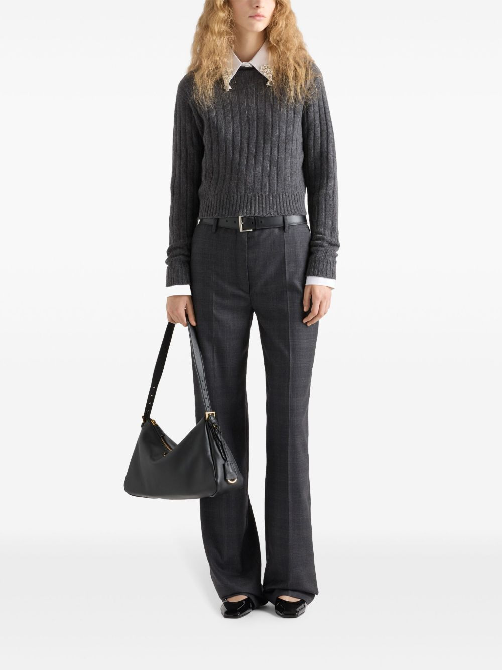 cropped Re-Cashmere sweater - 2