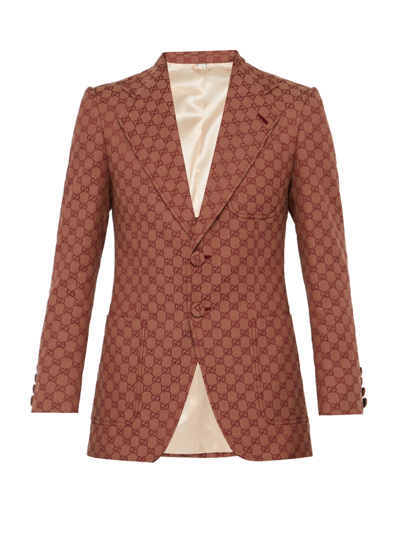 GG single-breasted cotton-blend blazer - 1