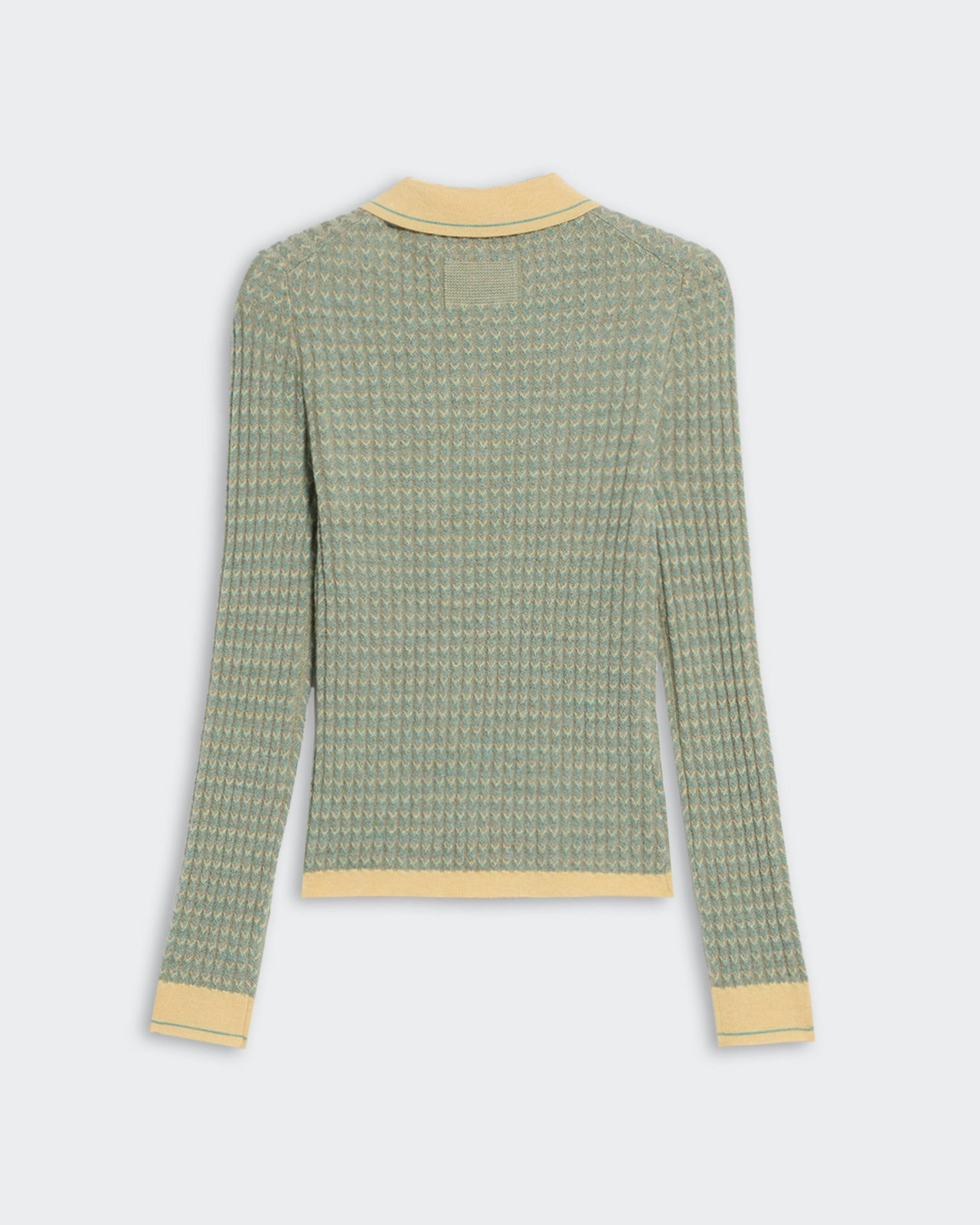 Chevron L/S Shrunken Polo - 4