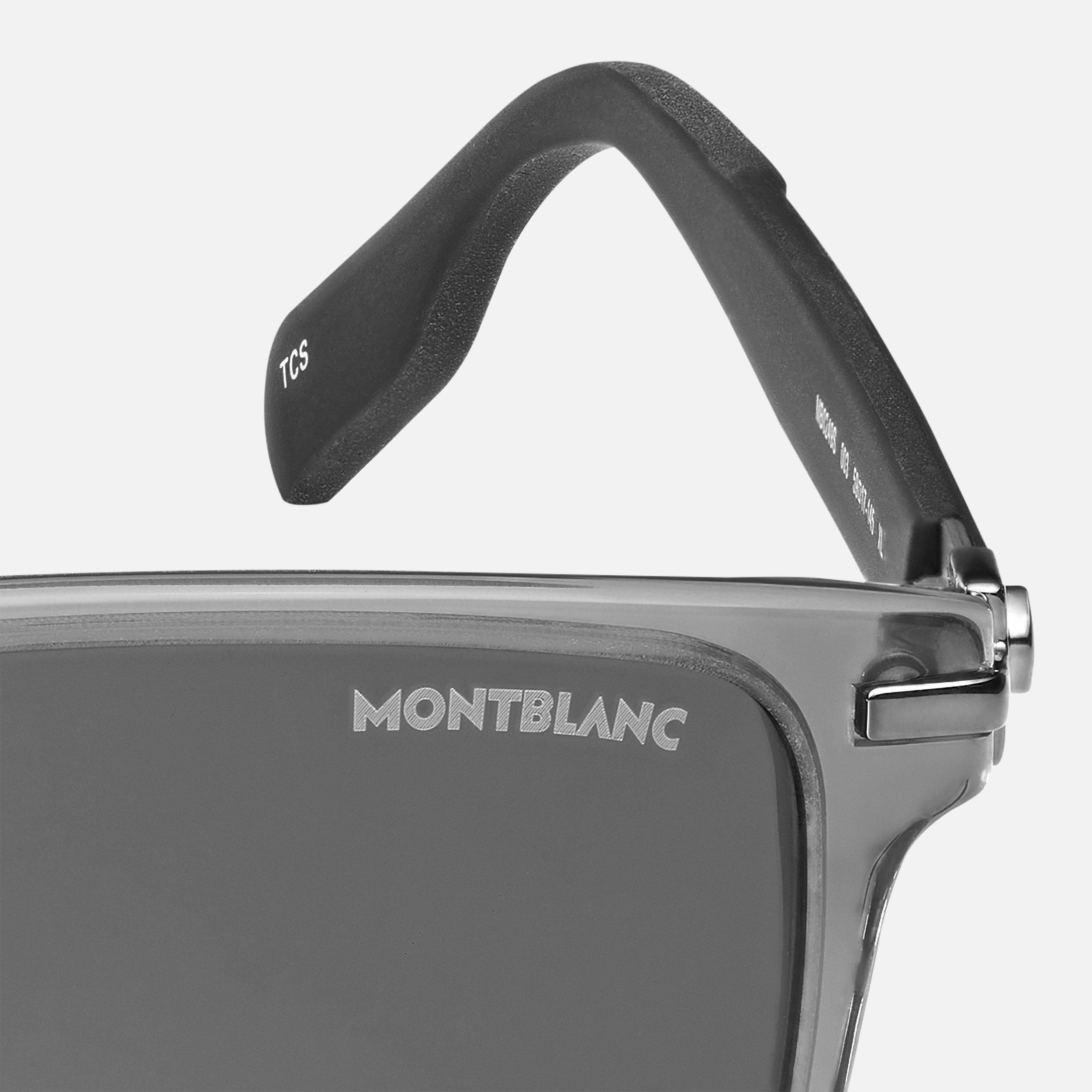 Rectangular Sunglasses with Gray Colored Acetate Frame - 4