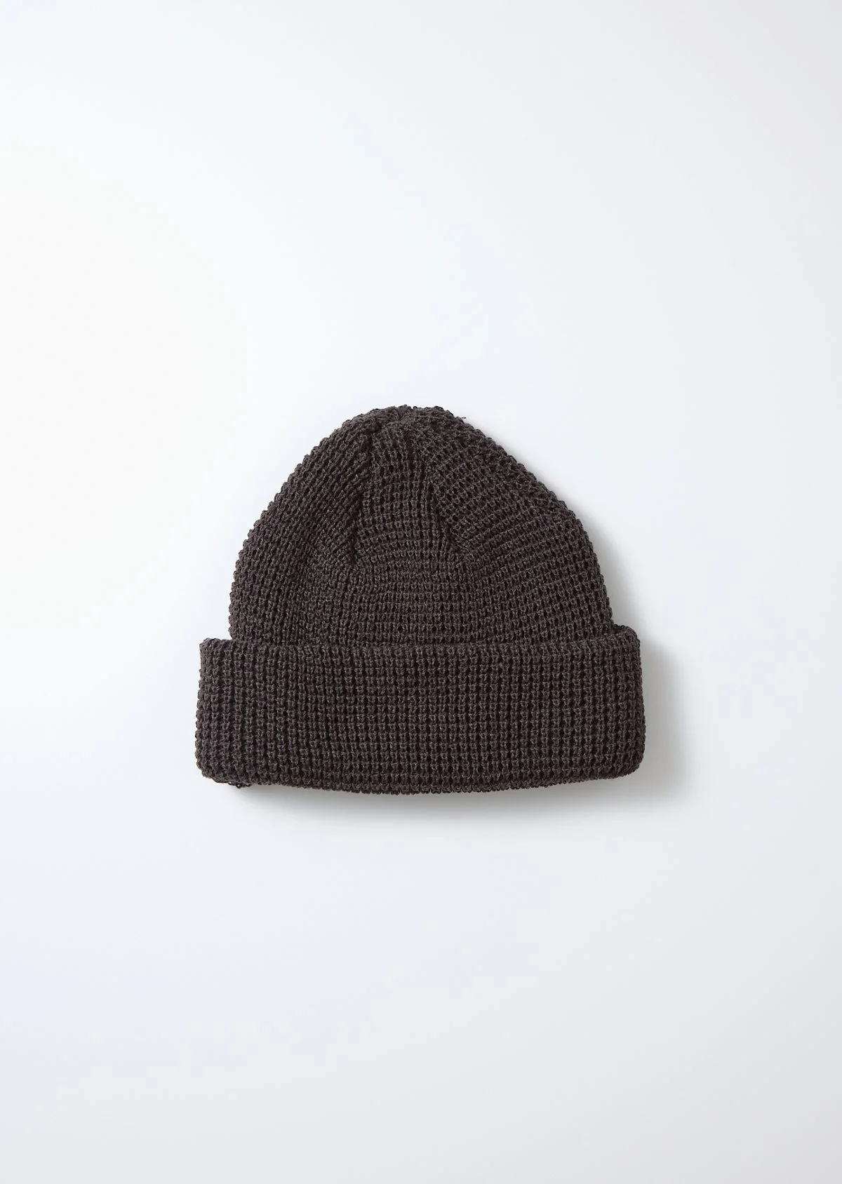 ROTOTO - COTTON WAFFLE KNIT WATCH CAP - CHARCOAL - 1