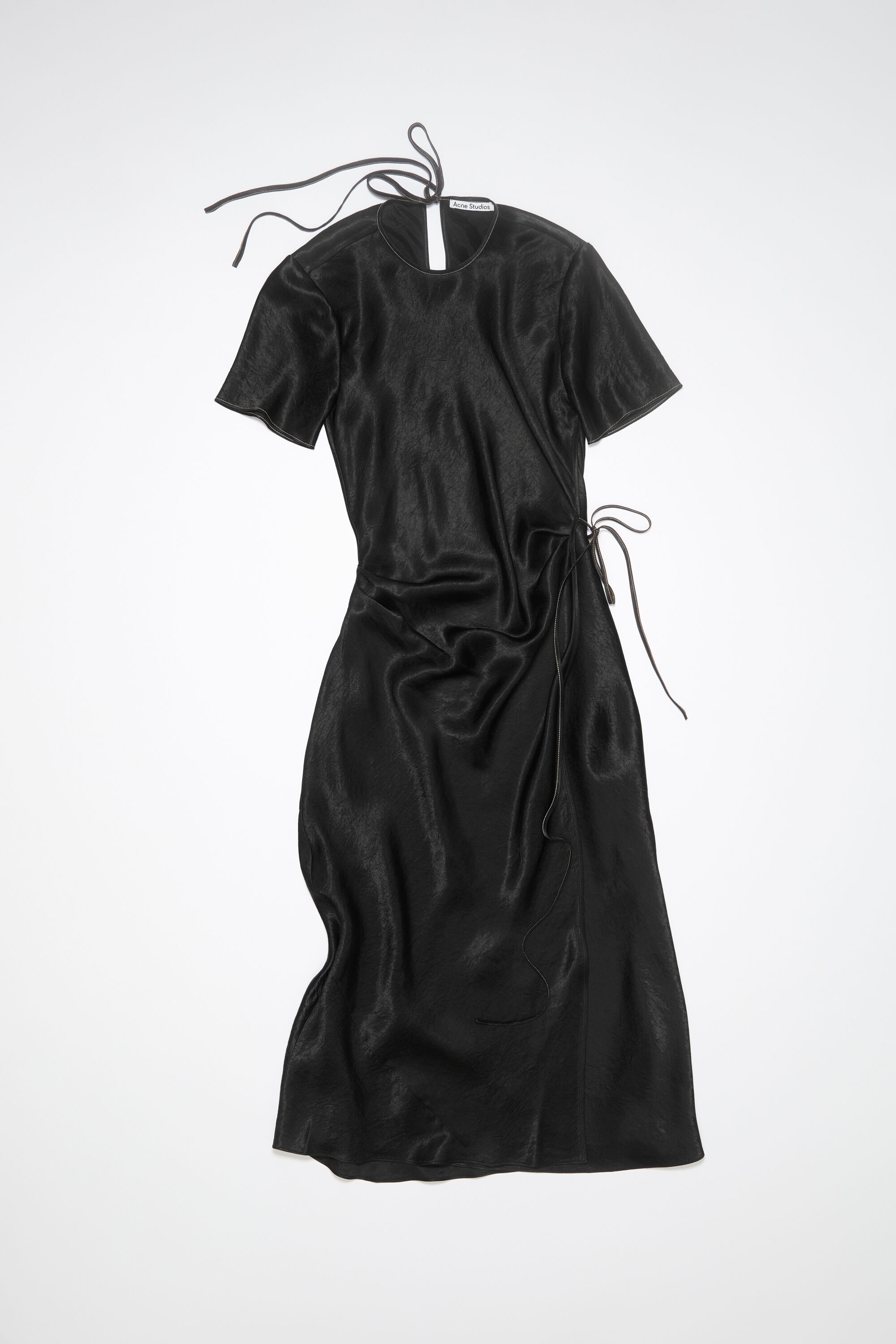 ワンピース ACNE STUDIOS Women Dresses A20720A20720 900 BLACK Acne Studios - Satin Dress - Black