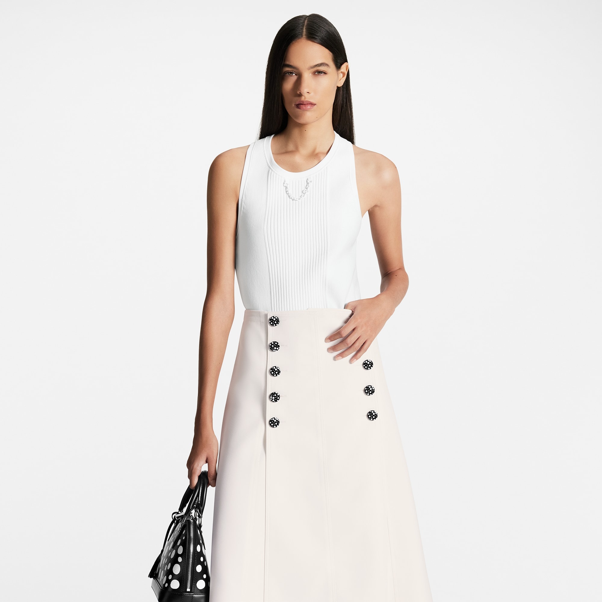 LV x YK Technical Gabardine Midi Skirt - 5