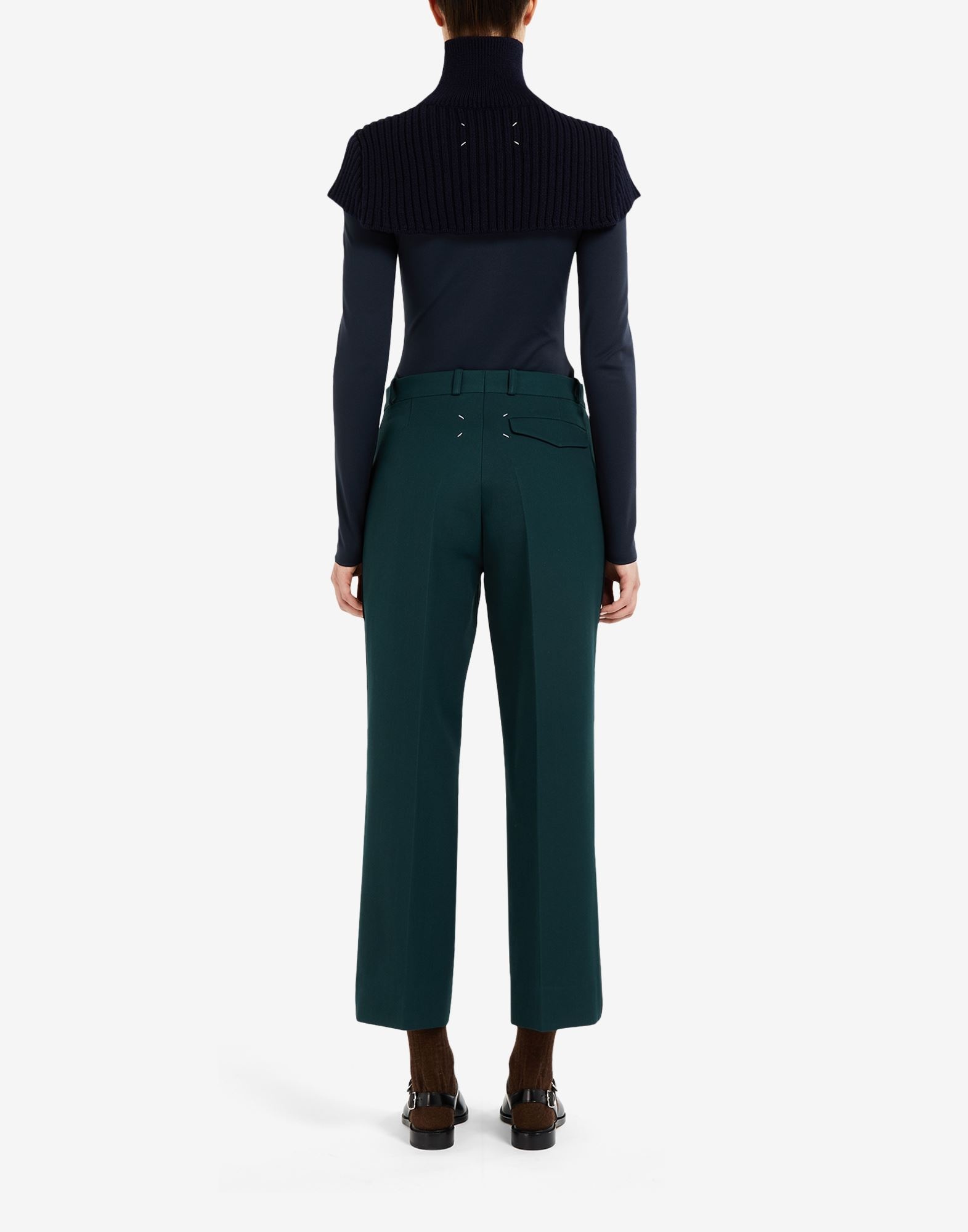 Pleat cropped trousers - 4
