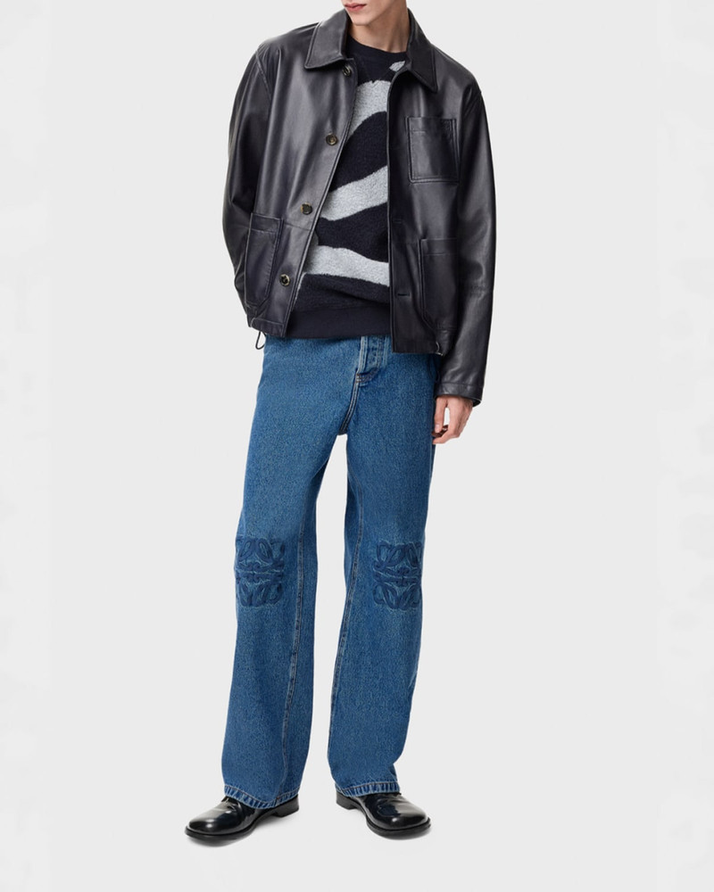 Loewe Men's Anagram Denim Baggy-Fit Jeans outlook
