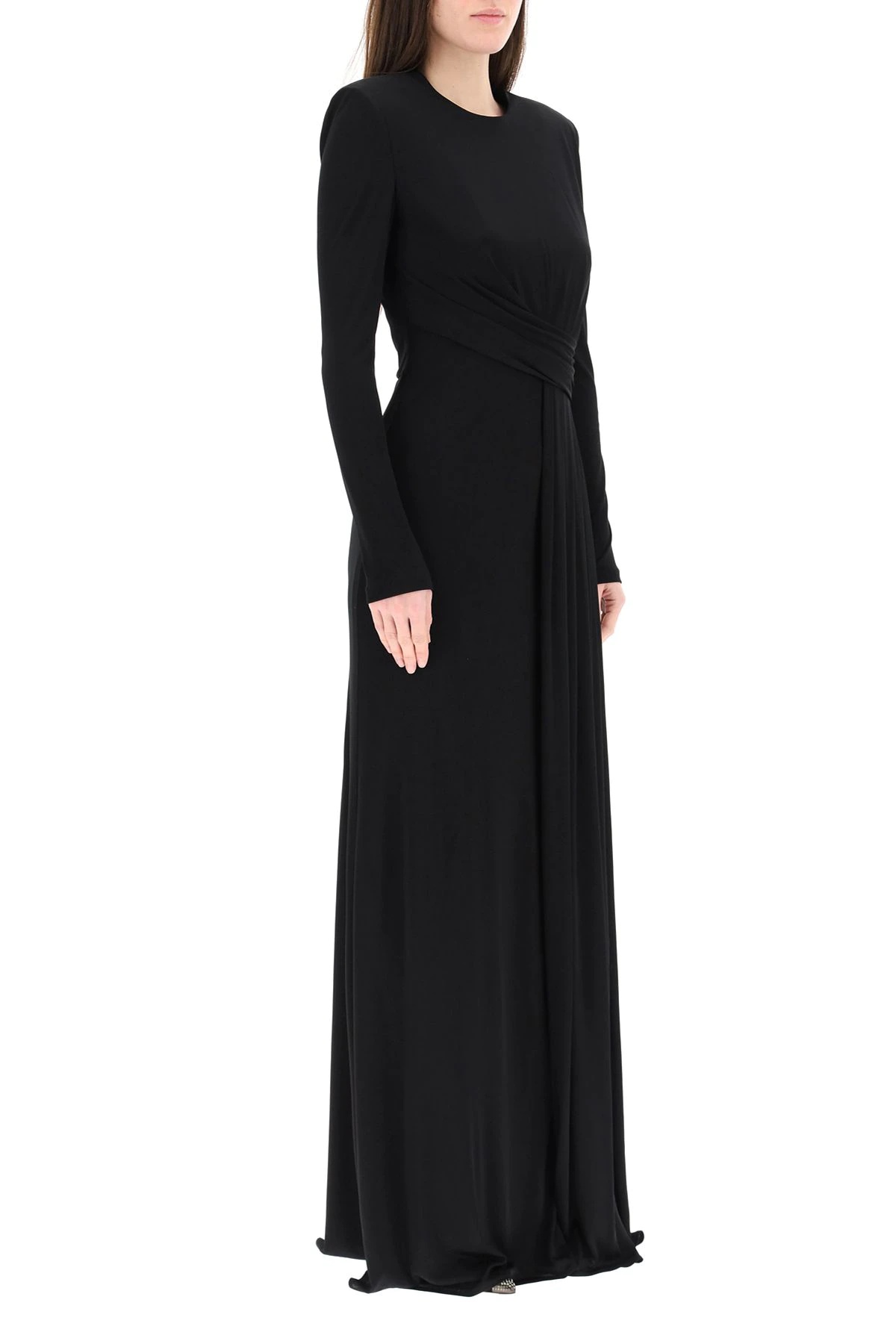 LONG DRAPED JERSEY DRESS - 3