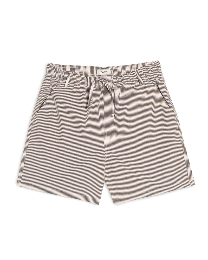 Espresso Pinstripe Leisure Short 1