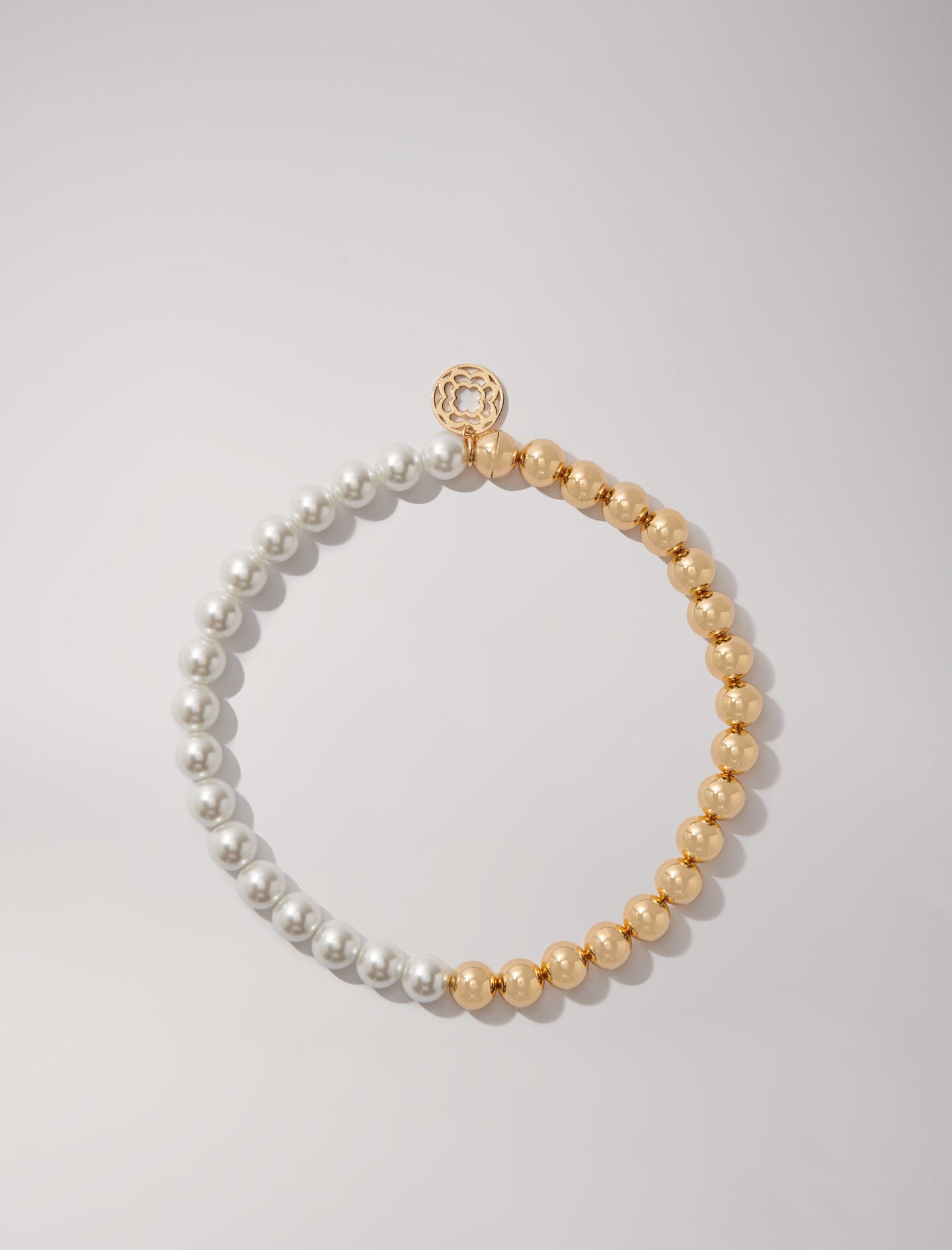 Mixed pearl choker necklace - 1