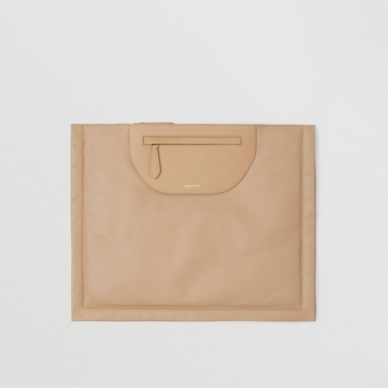 Leather and Lambskin Olympia Scarf Clutch - 1