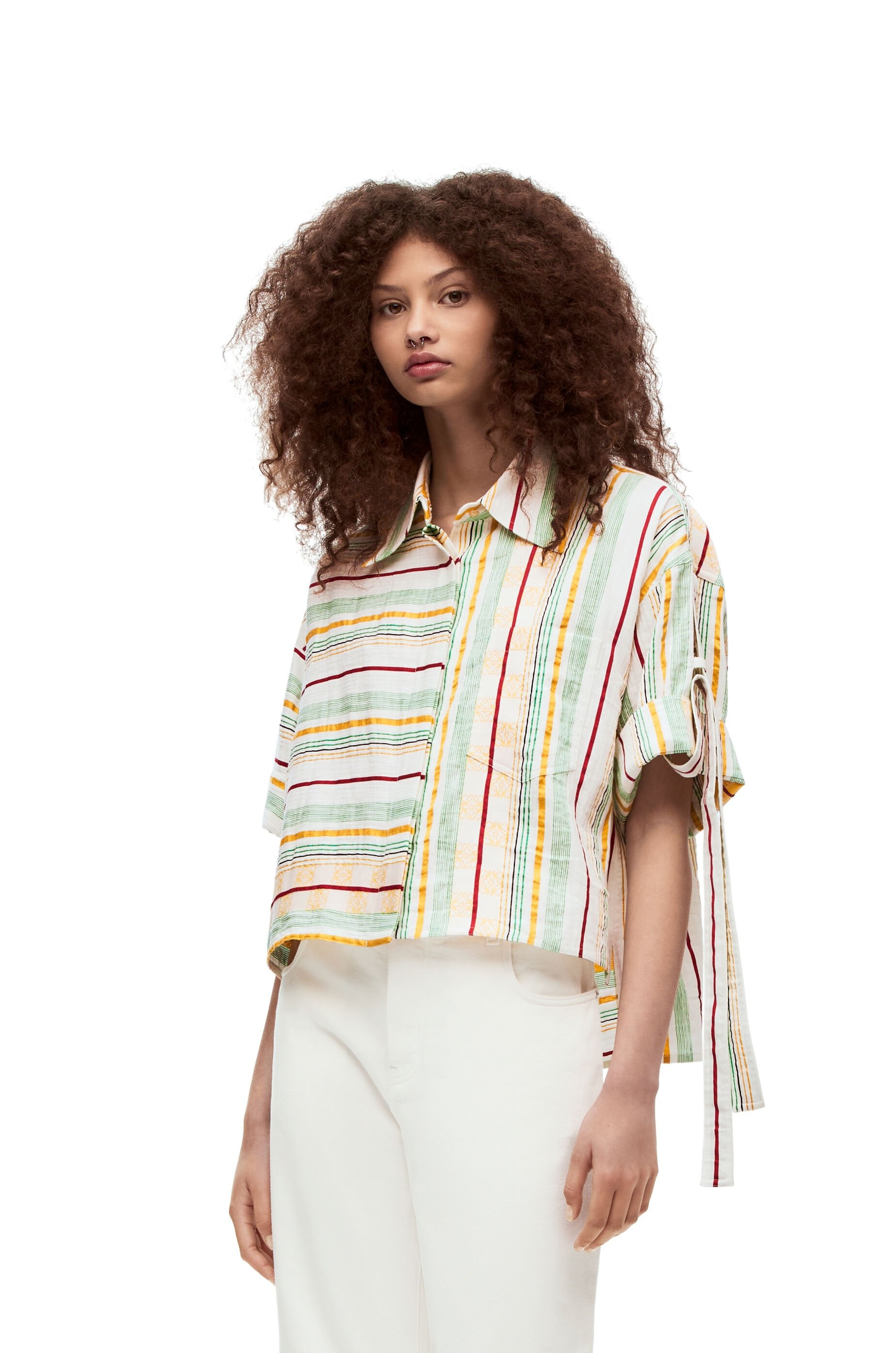 Striped workwear shirt in cotton, linen and silk - 3