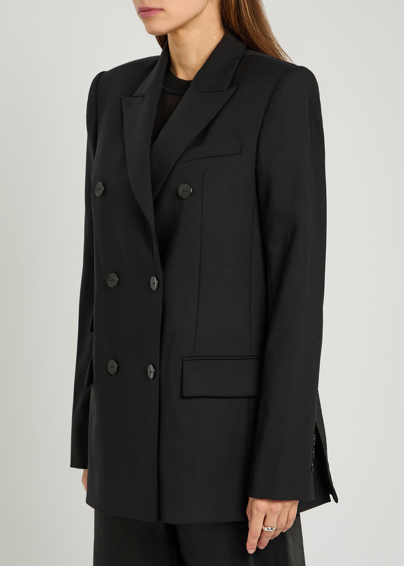 MARIA McMANUS Maria Mcmanus Draped Double-breasted Wool Blazer outlook