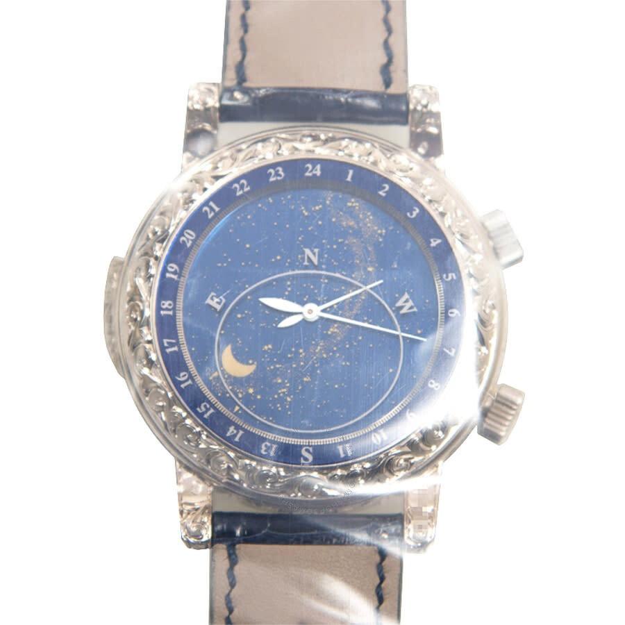Patek Philippe Grand Complications Perpetual Tourbillon Hand Wind Moon Phase Diamond Blue Dial Men's - 4