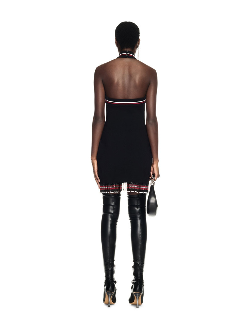 Black Cross Collar Mini Dress 4