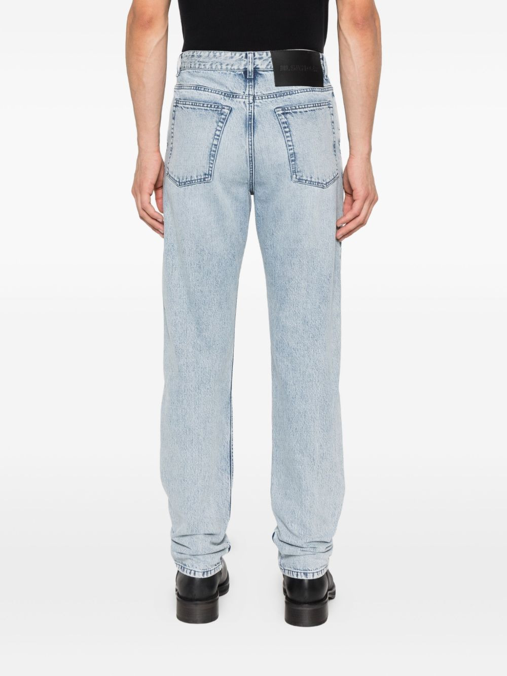 logo-patch cotton jeans - 4