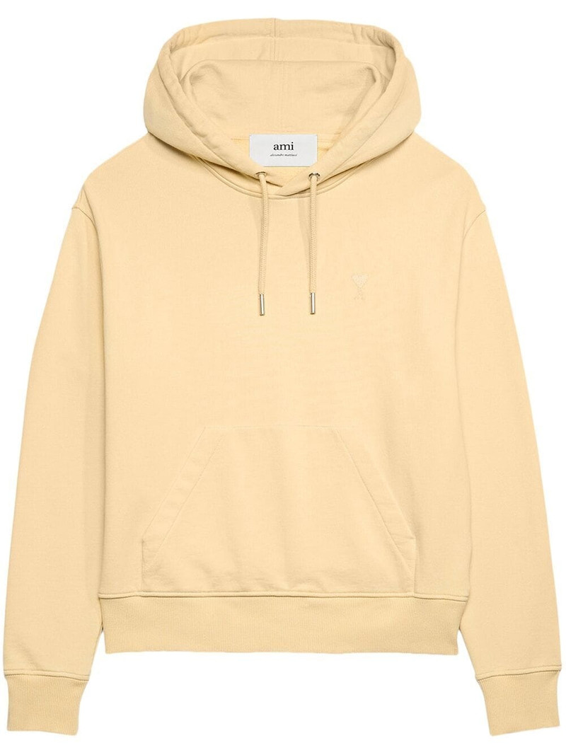 logo-embroidered organic-cotton hoodie 1
