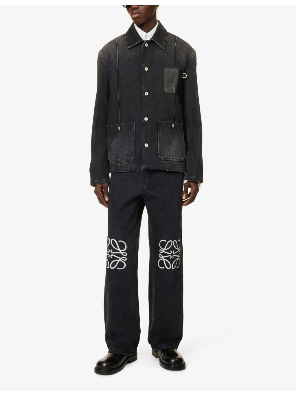 Anagram-embellished straight-leg jeans - 2