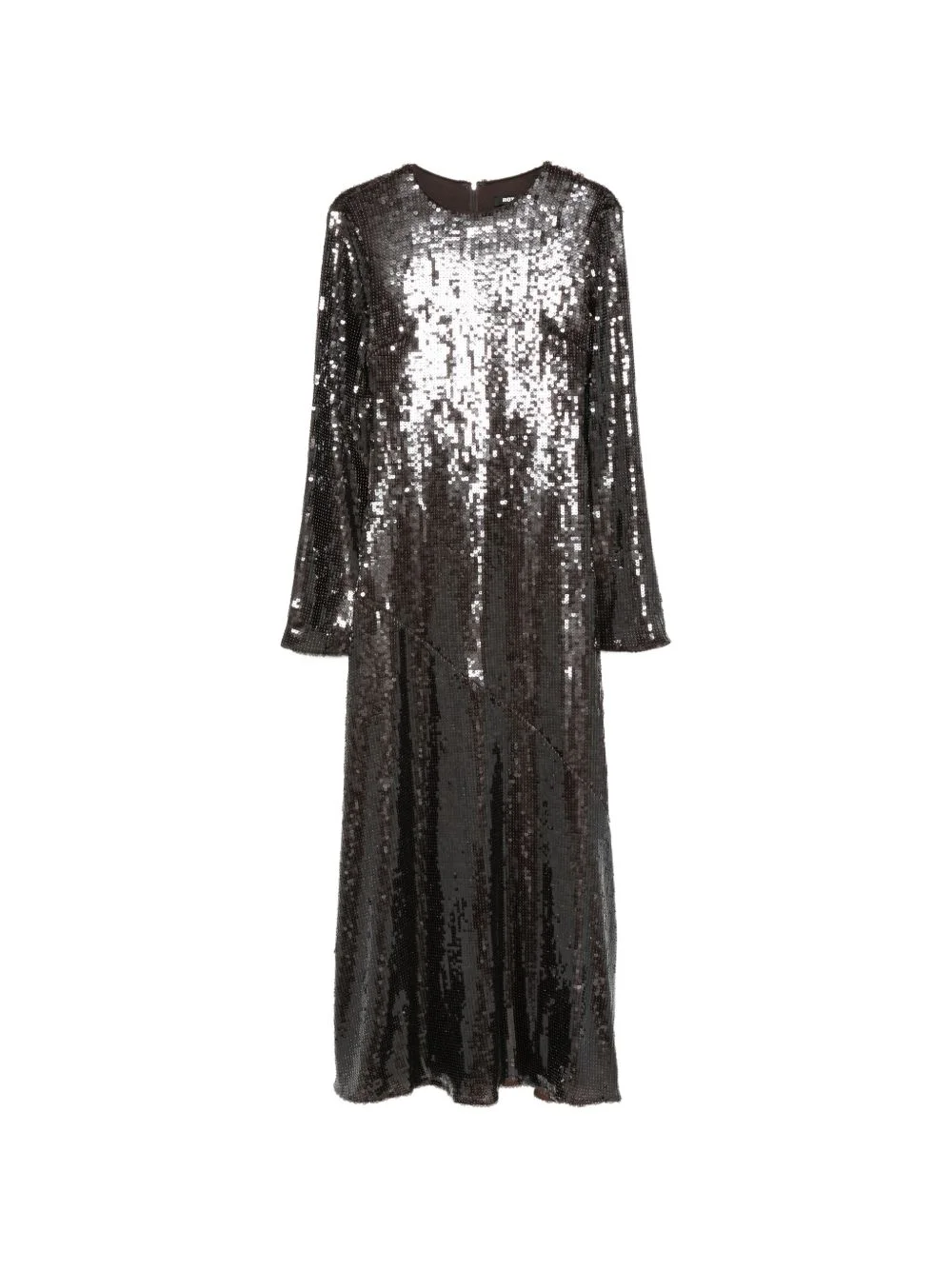 sequin-embellished long-sleeve maxi dress - 1