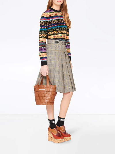 Miu Miu jaquard-knit jumper outlook