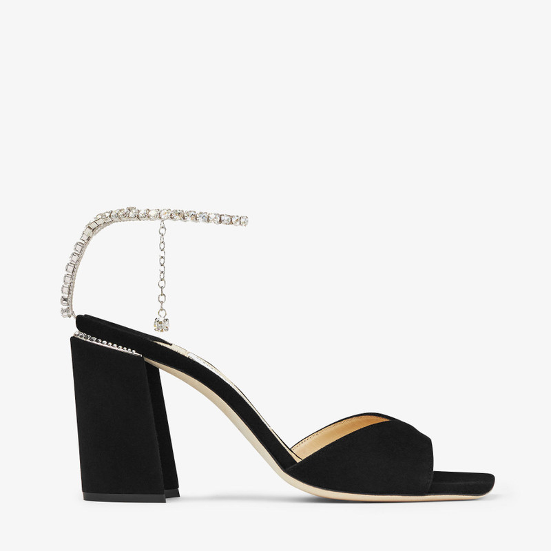 사다 샌들 85
검정 Suede 샌들 와 Swarovski 크리스탈 체인 - 1