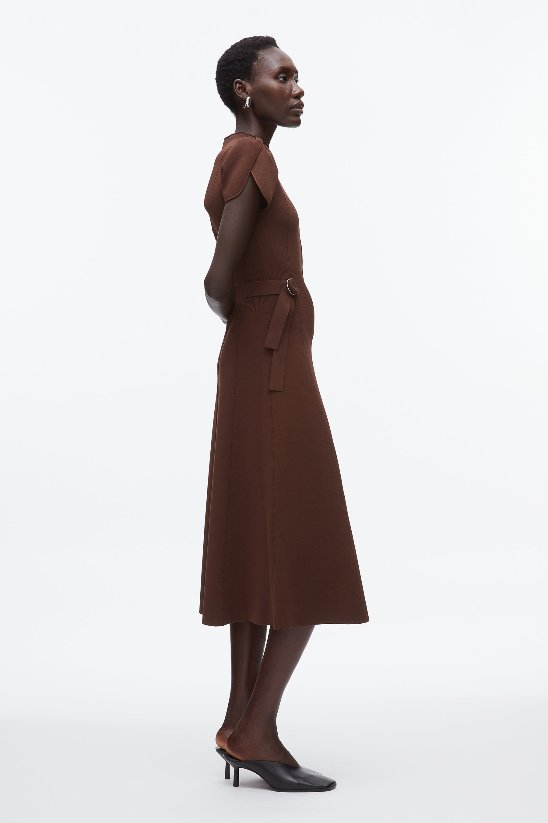 Compact Rib Tulip Dress - 4