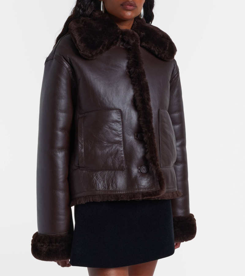 Reversible shearling and leather jacket 6