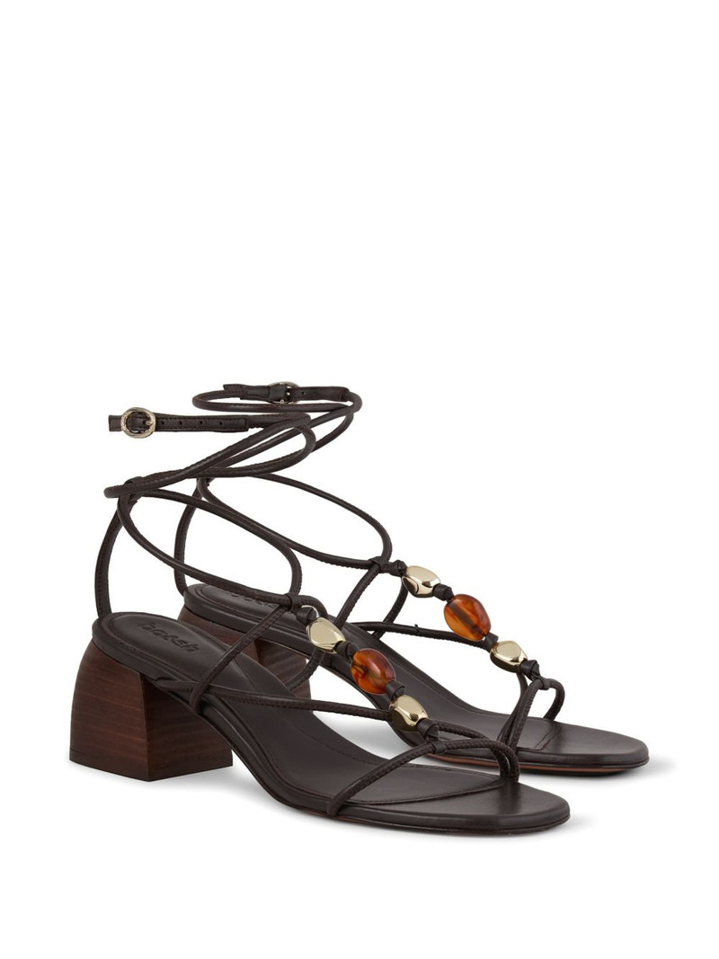 ba&sh Caya beaded ankle-tie sandals outlook