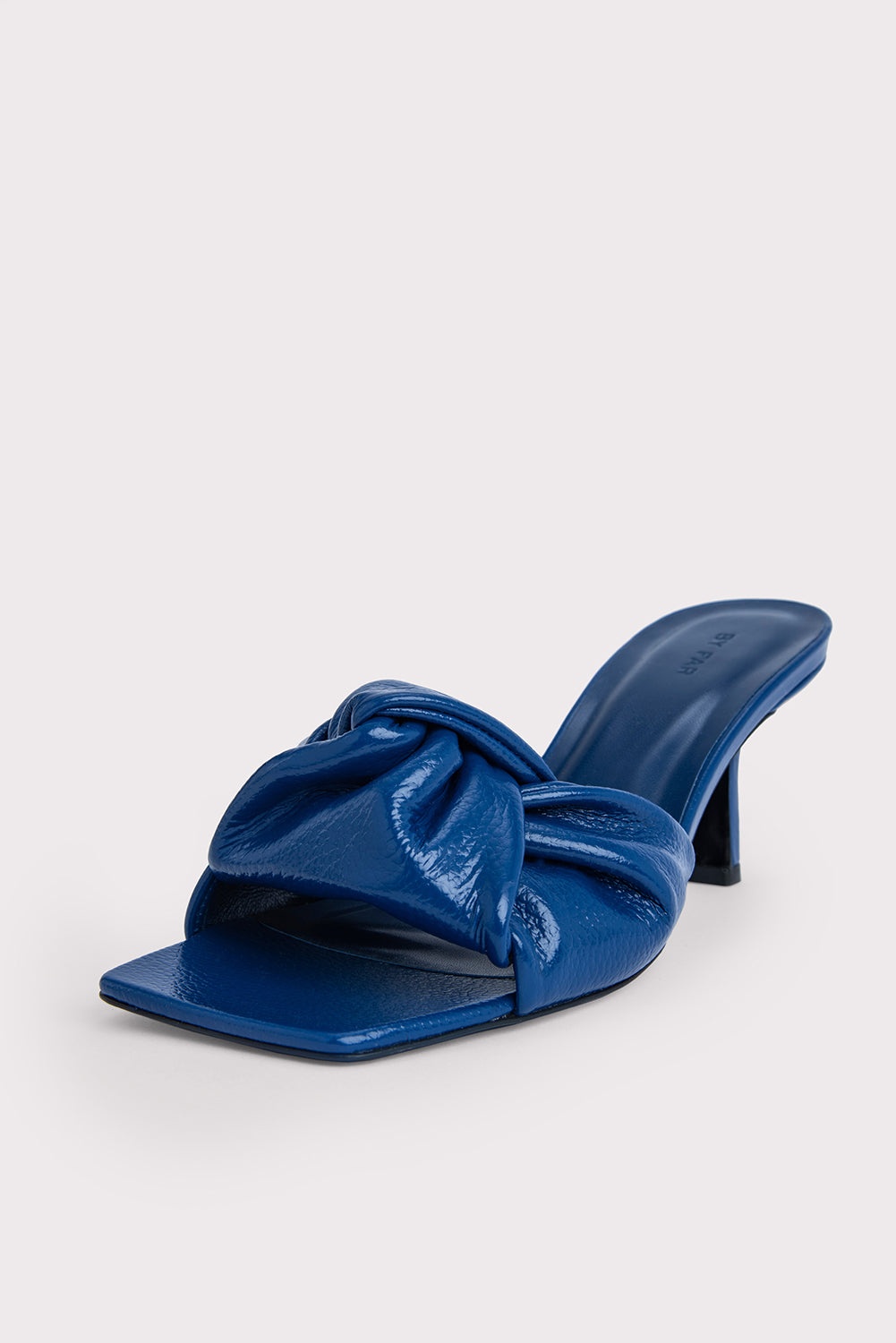 Lana Deep Blue Gloss Grained Leather - 4