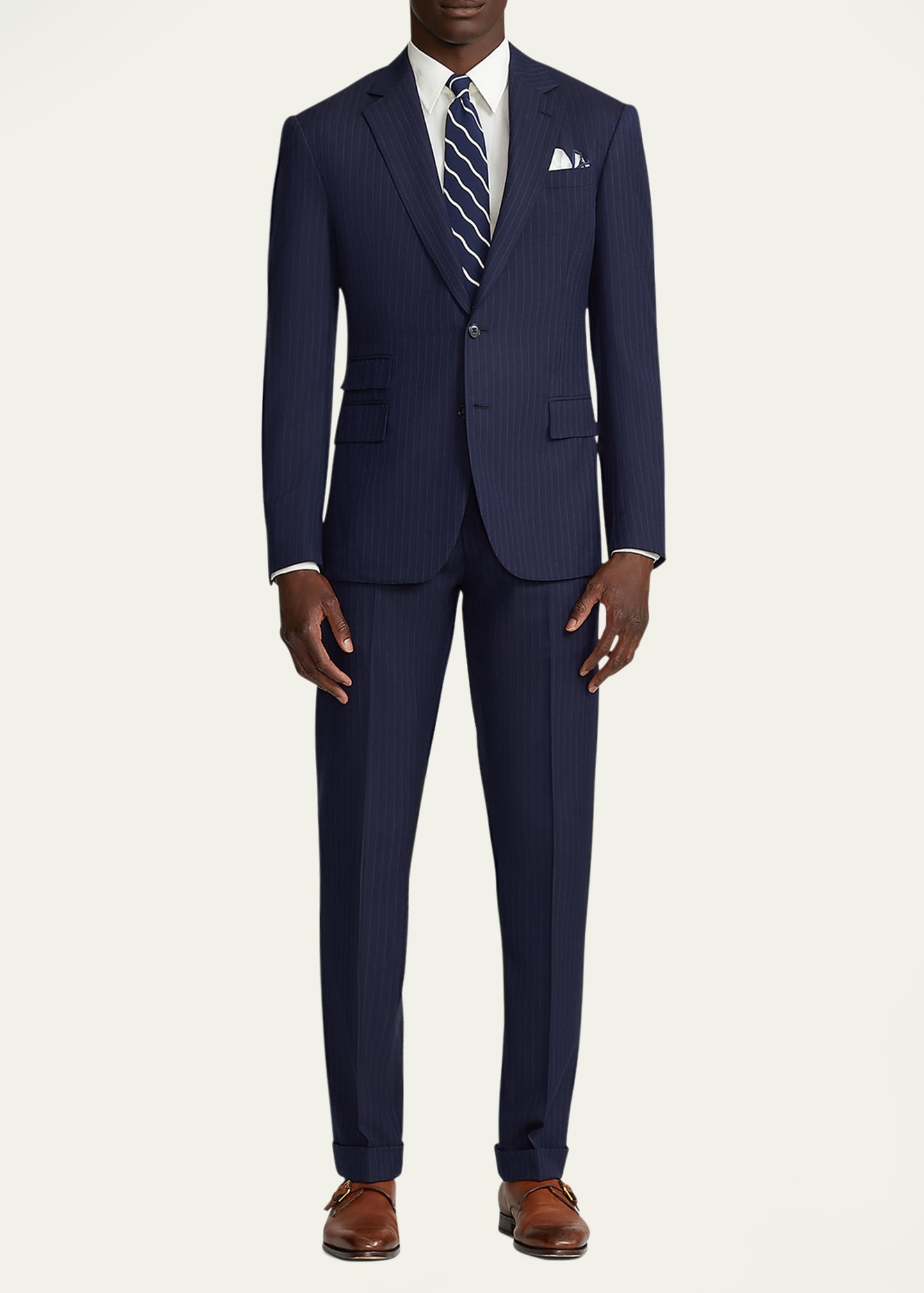 Men's Kent Hand-Tailored Pinstripe Suit - 2