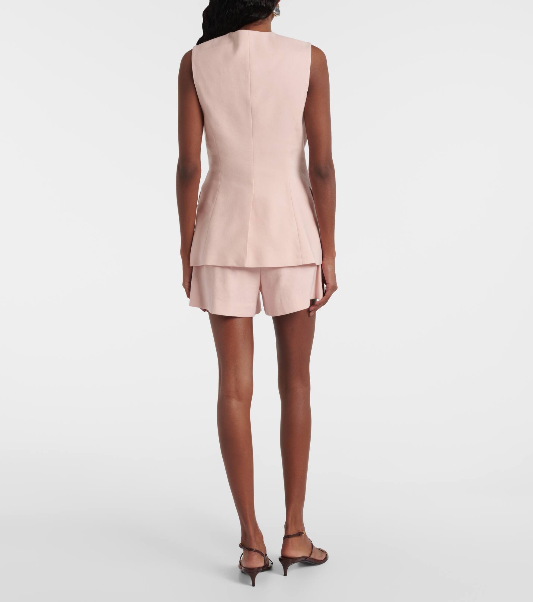 Lois linen-blend vest - 3