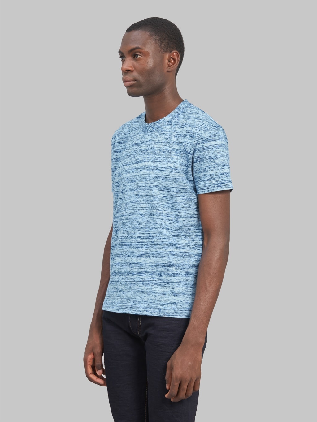 Pure Blue Japan  KS-5011-SS Kasuri T-shirt Indigo - 5