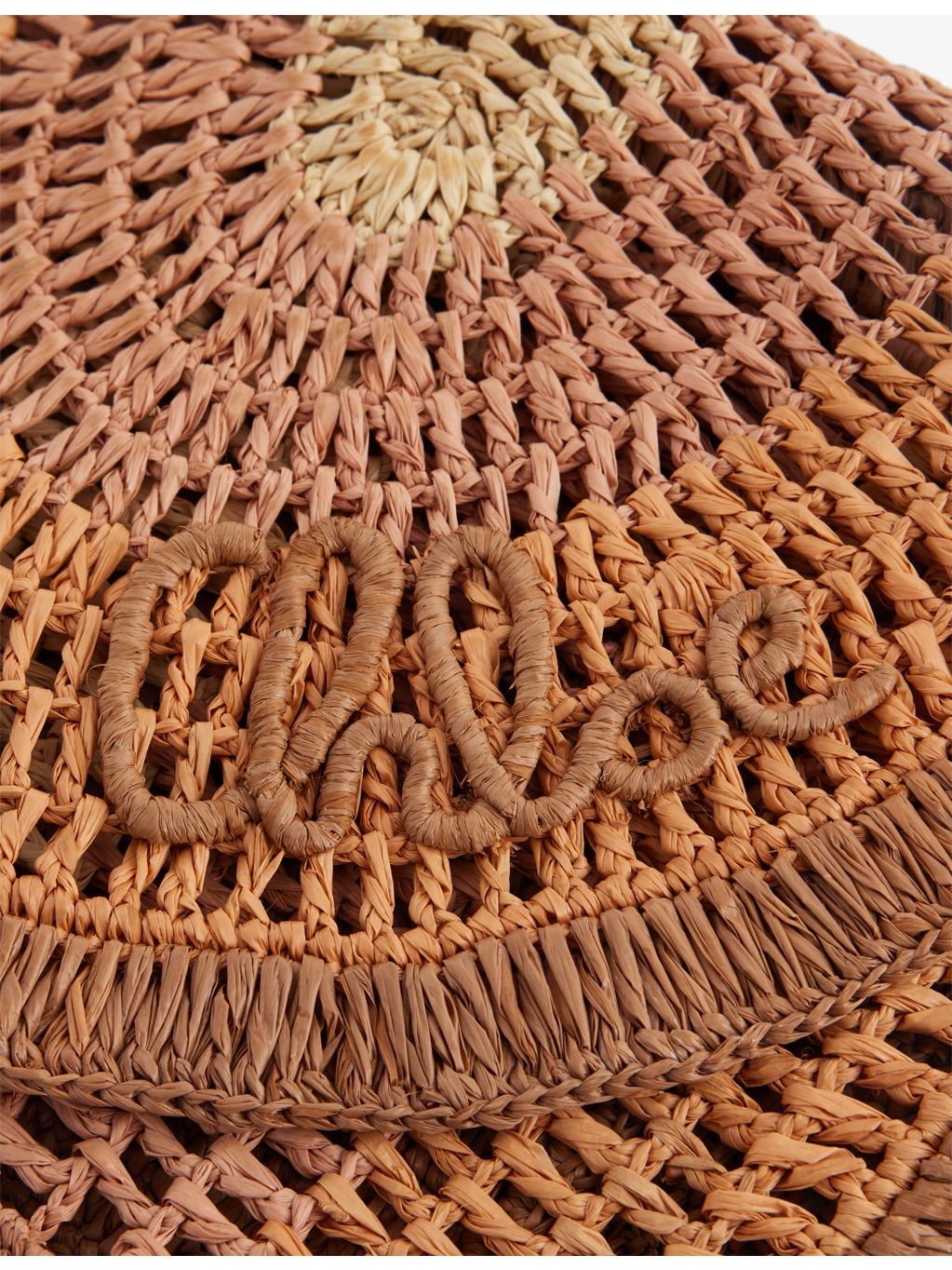 Embroidered Raffia Shoulder Bag - 3