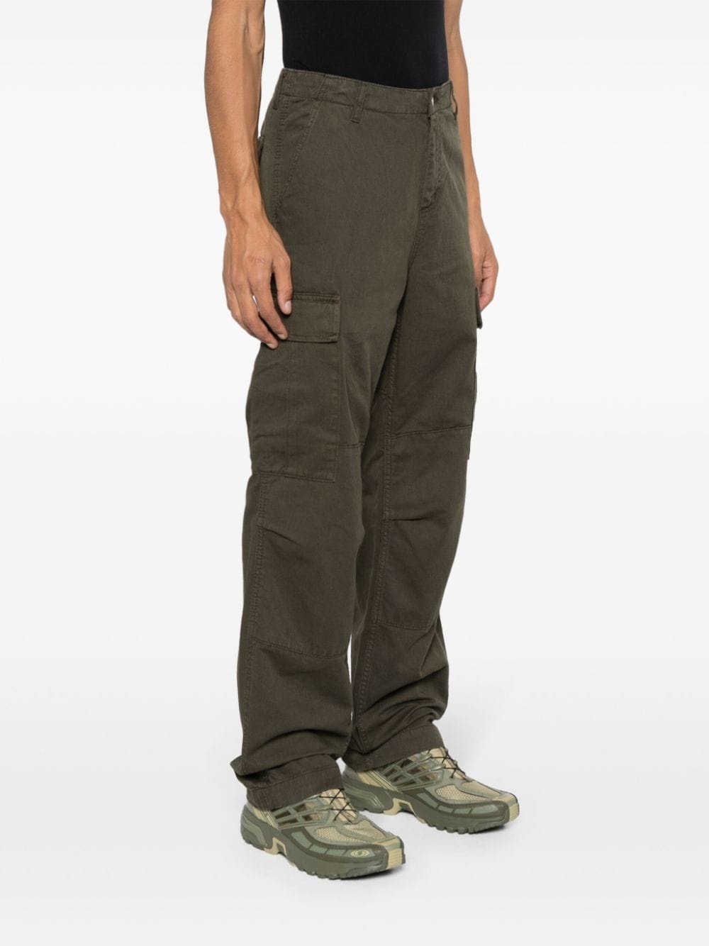 logo-appliquÃ© cargo trousers - 3