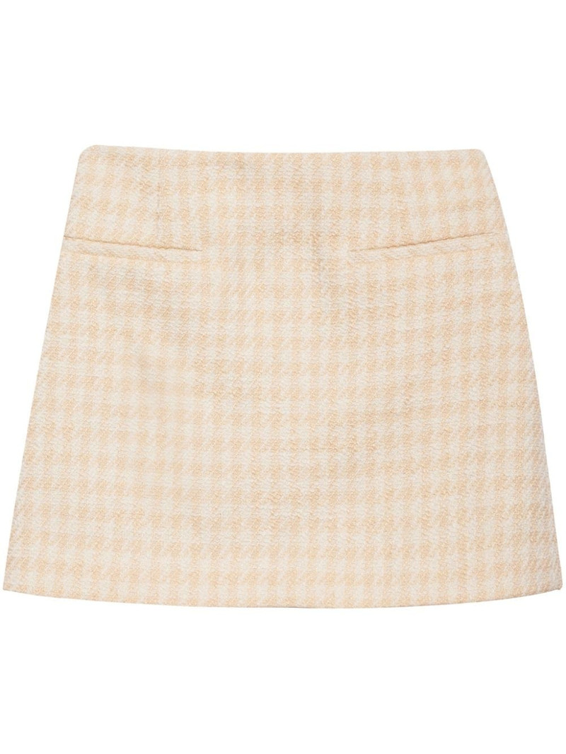 Vanessa houndstooth tweed miniskirt 1