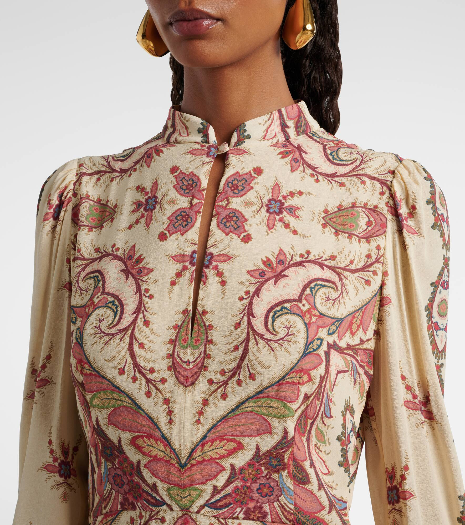 Cutout printed midi dress - 4