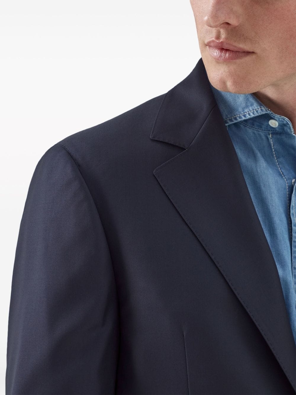 single-breasted virgin-wool blazer - 6