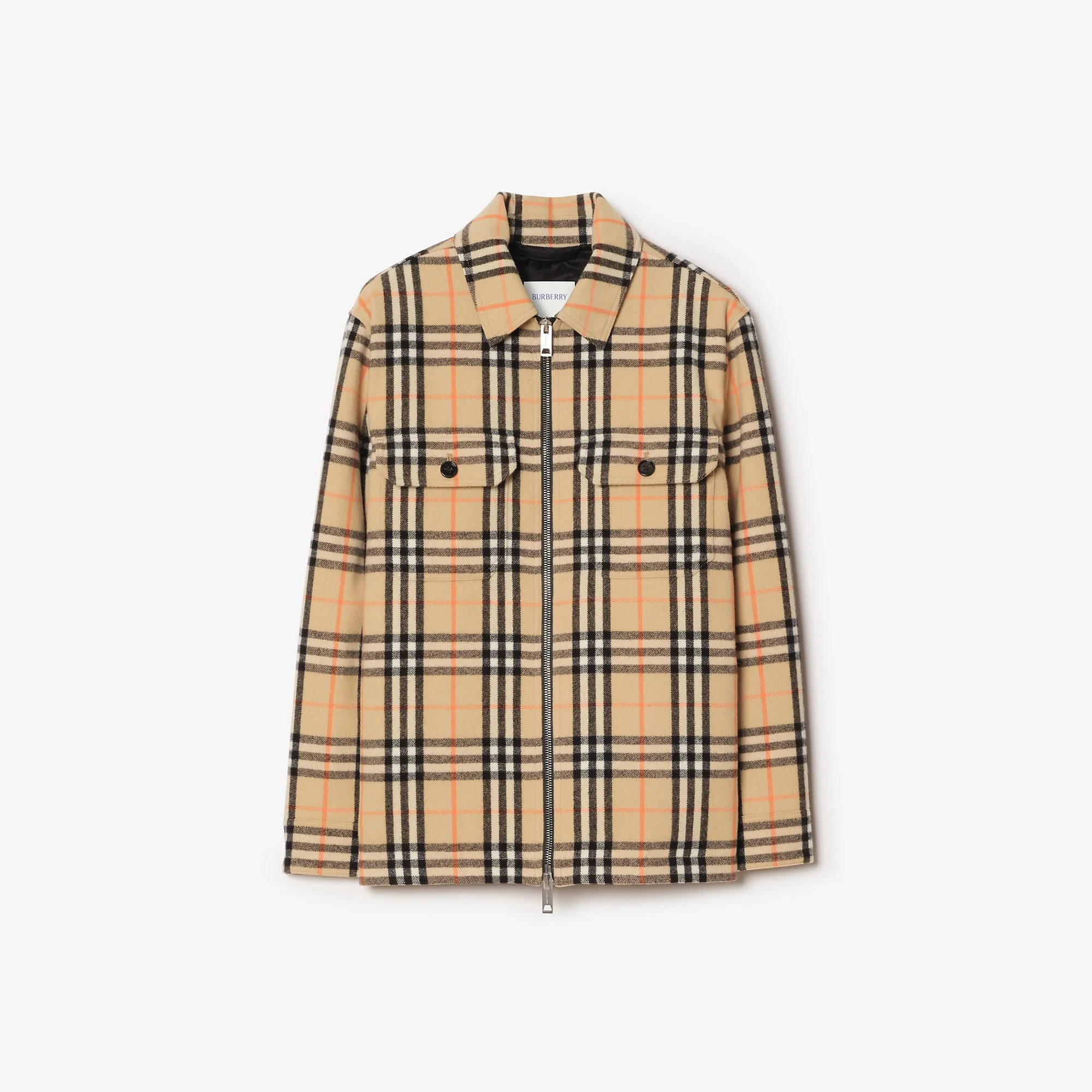 Check Wool Overshirt - 1