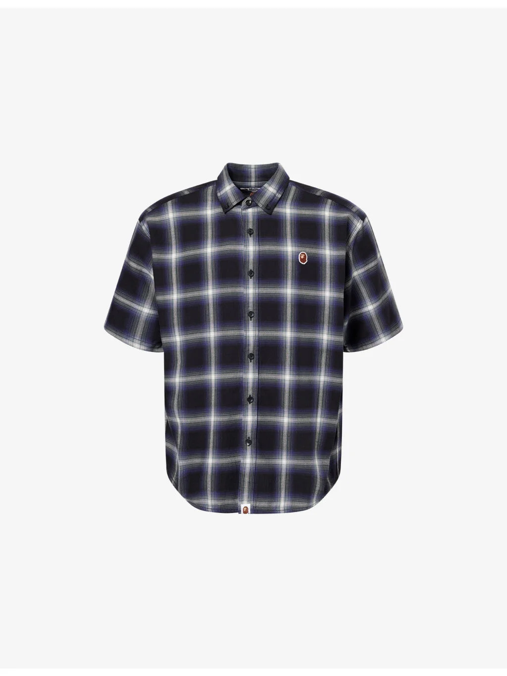 One Point Plaid-Print Cotton-Blend Shirt - 1