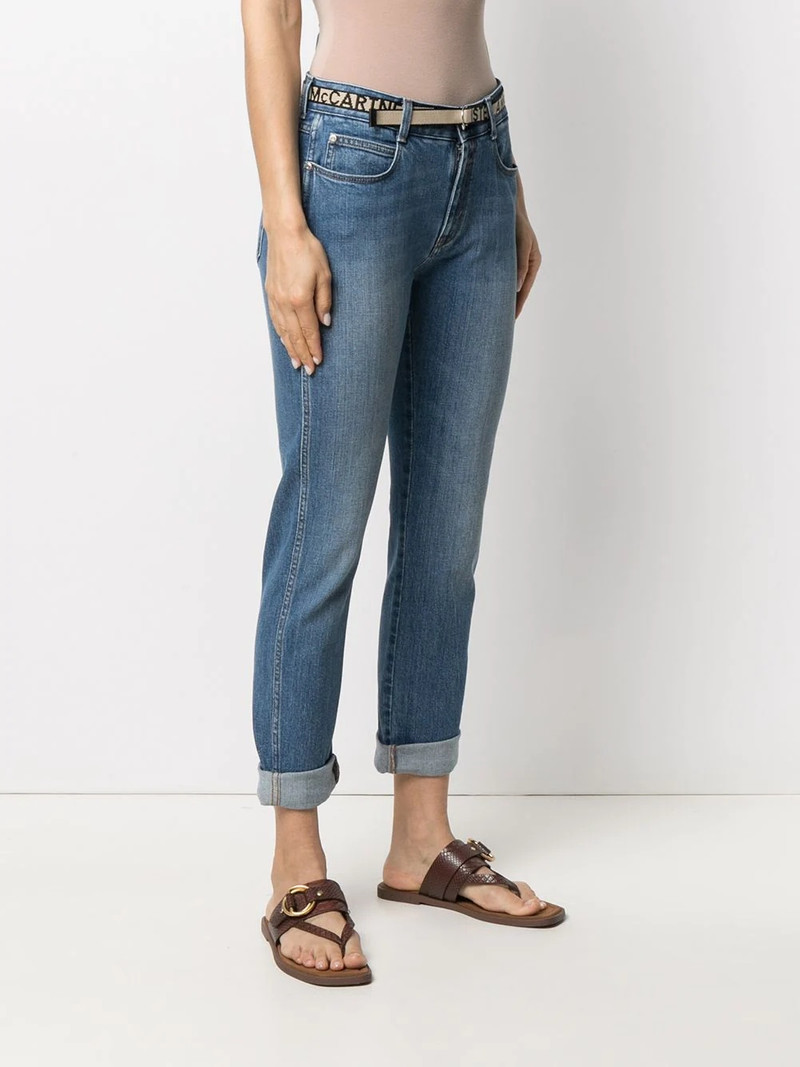 logo-tape slim-fit jeans 3