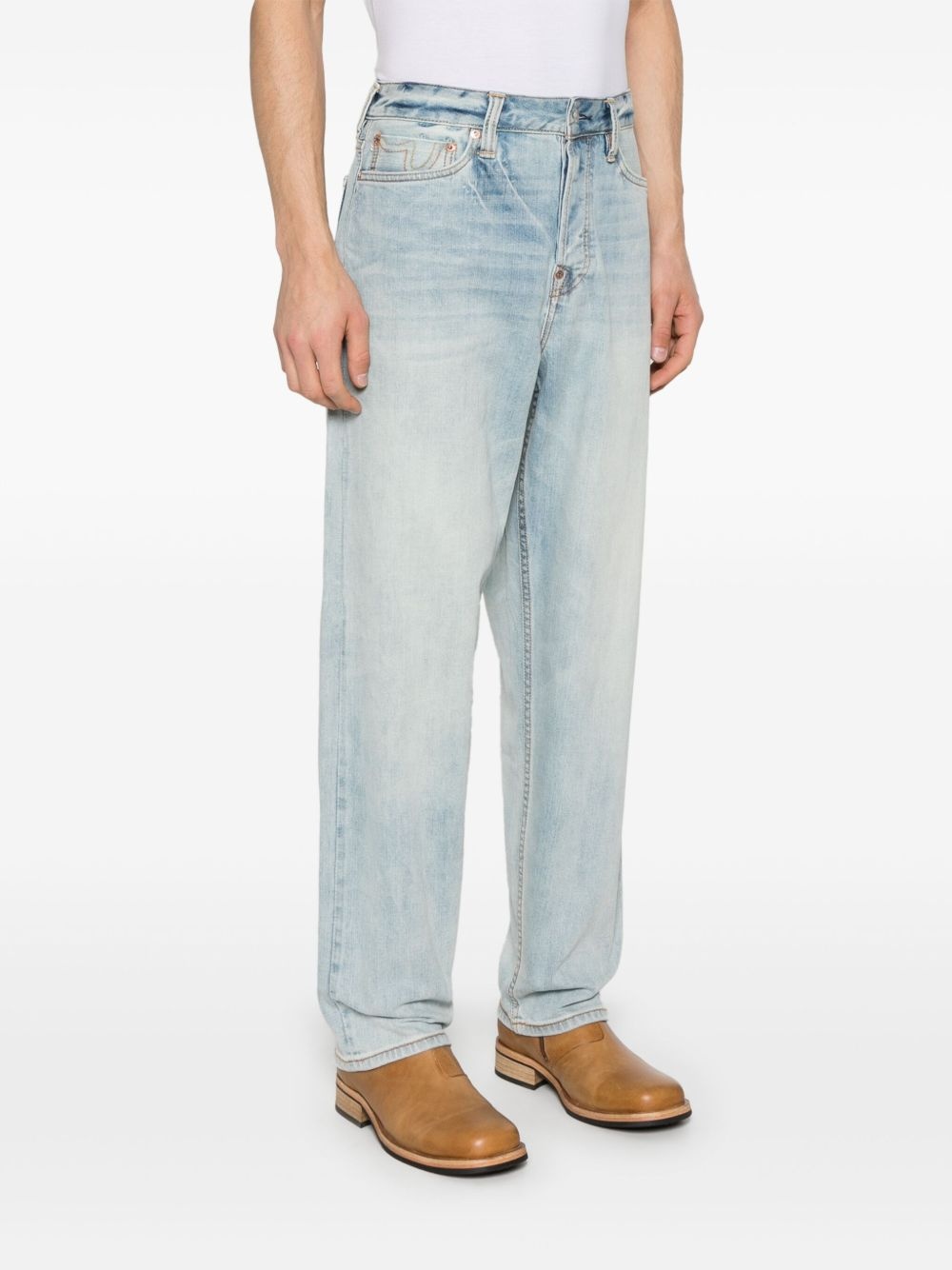 seven-pocket washed jeans - 3