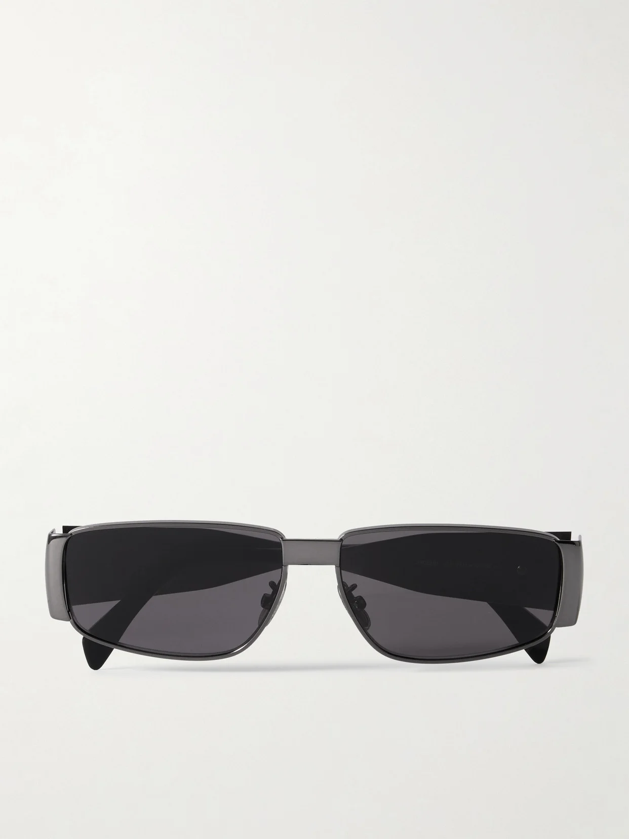 Triomphe Rectangle-frame Gunmetal-tone Sunglasses - 1