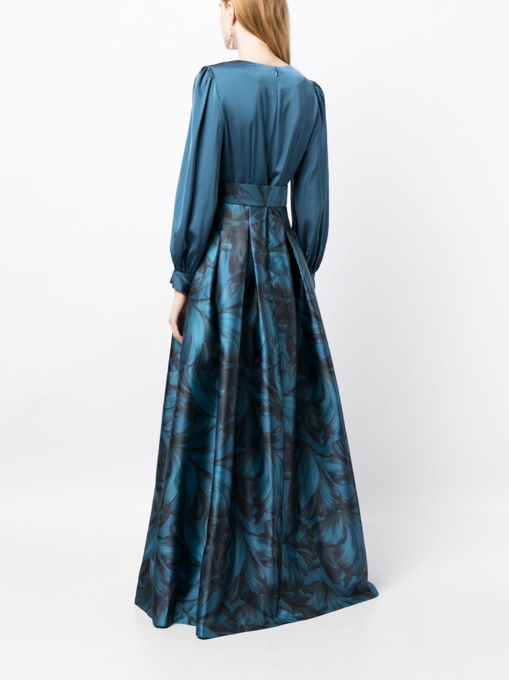 Zoe floral-print satin gown - 4