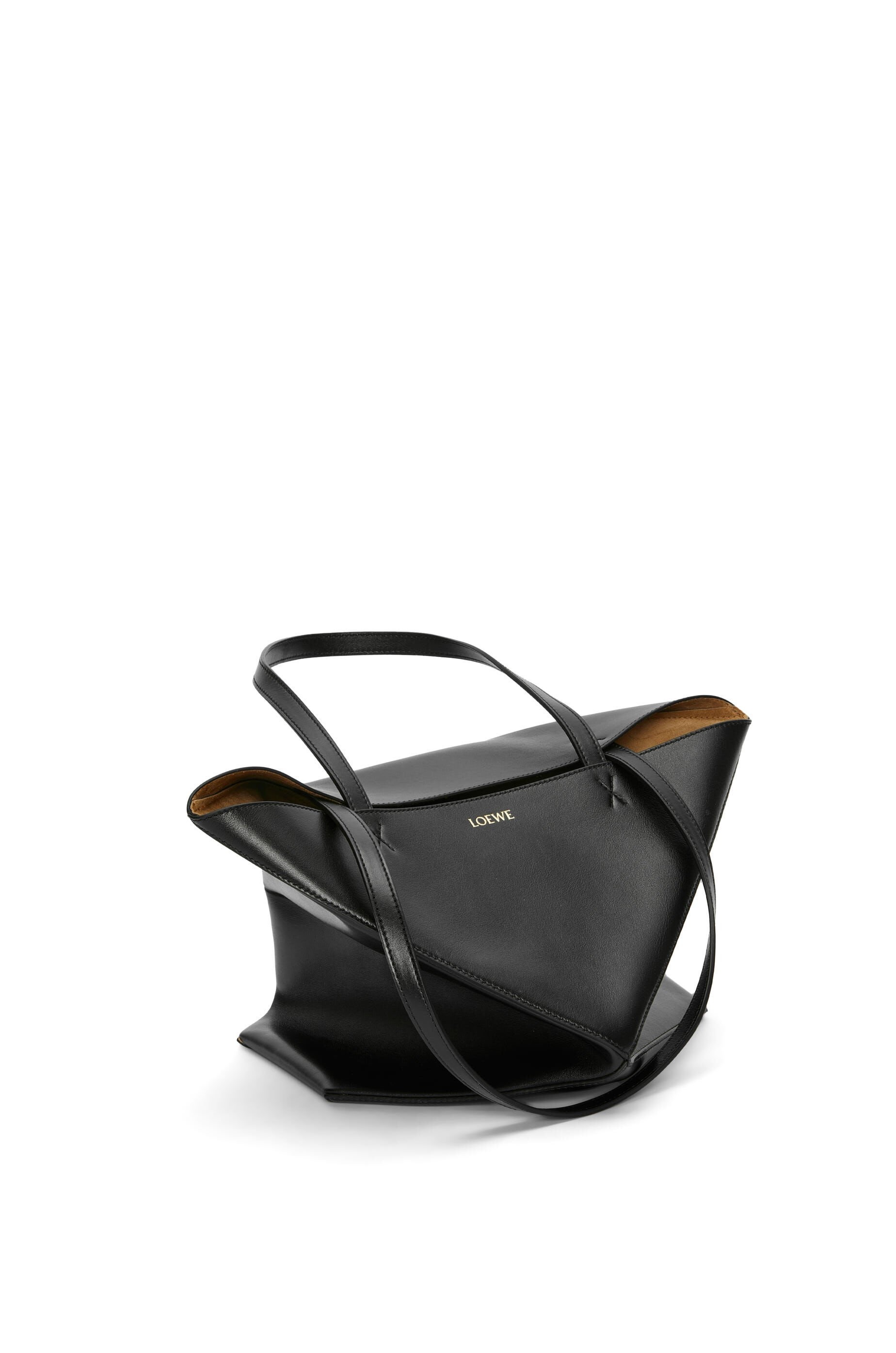 Puzzle Fold Tote in shiny calfskin - 4