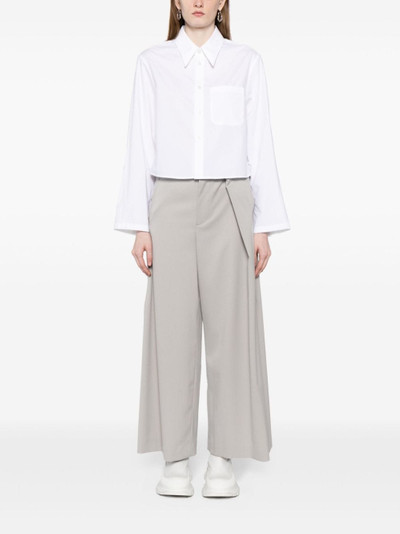 MM6 Maison Margiela pleated cropped trousers outlook