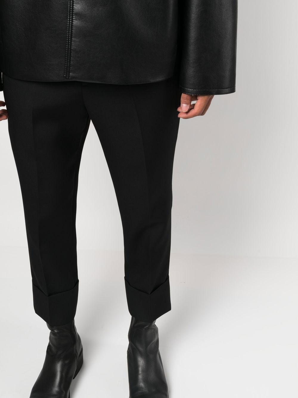 cropped wool trousers - 5