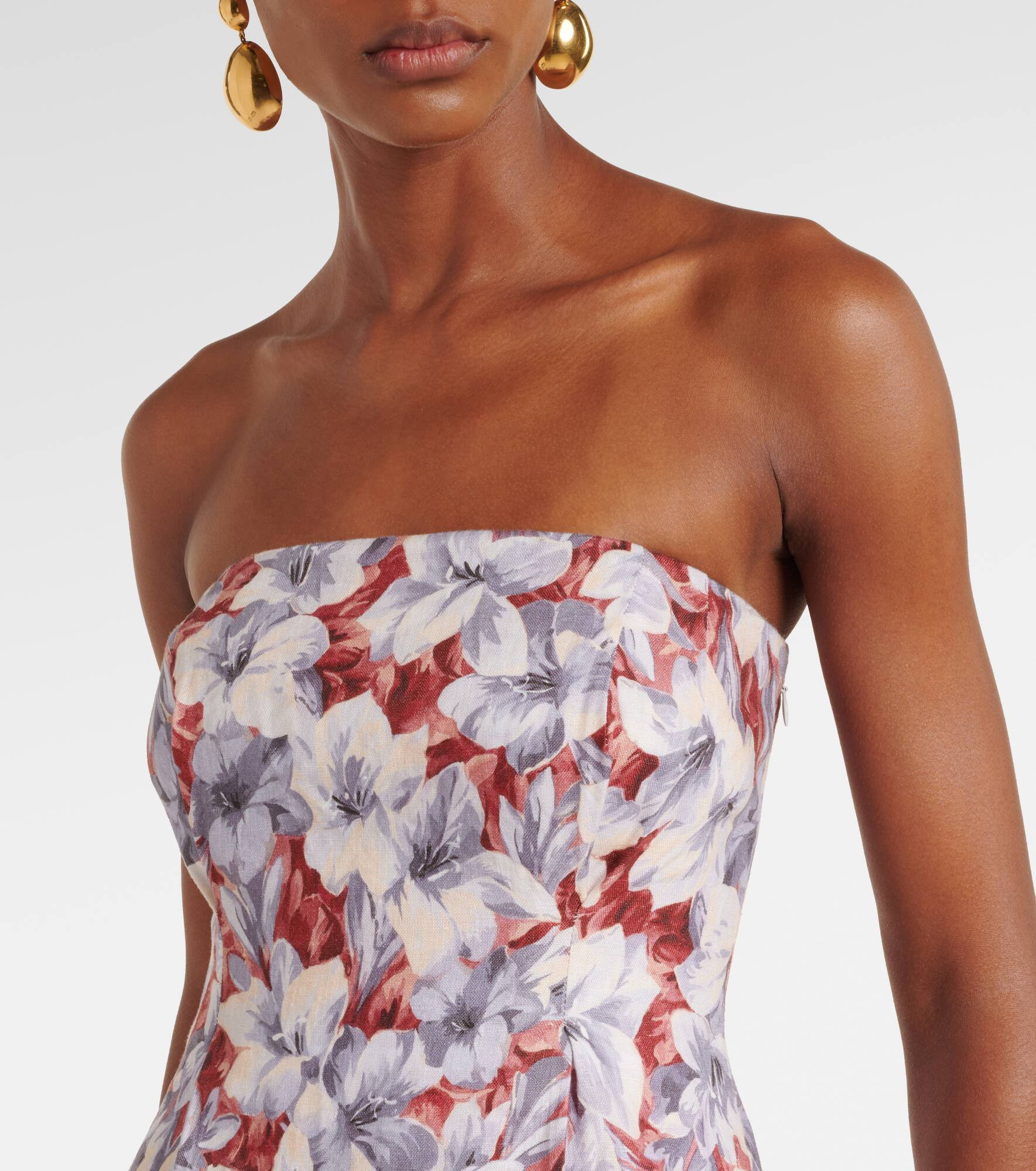 Rosalie floral linen maxi dress - 4